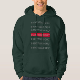 Modern estetik "BARA BRA VIBRATIONER" Hoodie