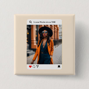 Modern estetisk foto instagram stilren knapp