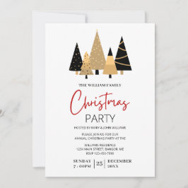 Modern estetisk jul Party Inbjudningar