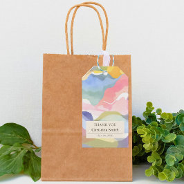 Modern estetisk Tack Vår Pension Presentetikett