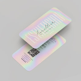 Modern esthetician Cosmetolog Holograf Visitkort