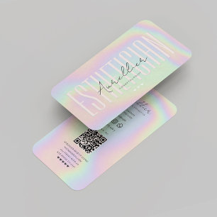 Modern esthetician Cosmetolog Holograf Visitkort