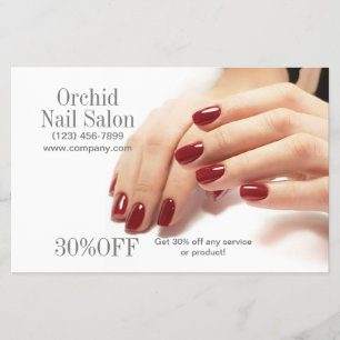 Modern Esthetician SPA Nagelsalong Prislistor Flygblad
