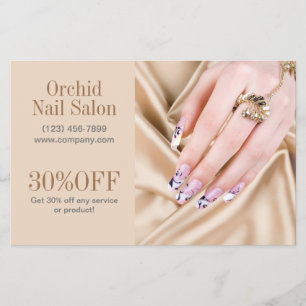 Modern Esthetician SPA Nagelsalong Prislistor Flygblad