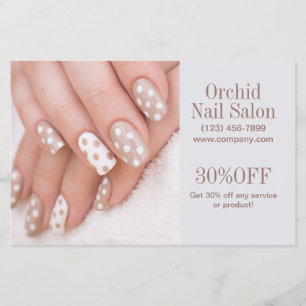 Modern Esthetician SPA Nagelsalong Prislistor Flygblad