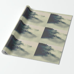 Modern, eterisk, skogsskövlad bergsplats presentpapper