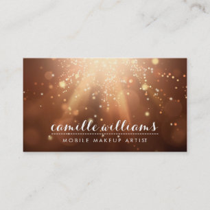 MODERN ETHEREAL BOKEH Whimsisiic varmt kaffe brun Visitkort