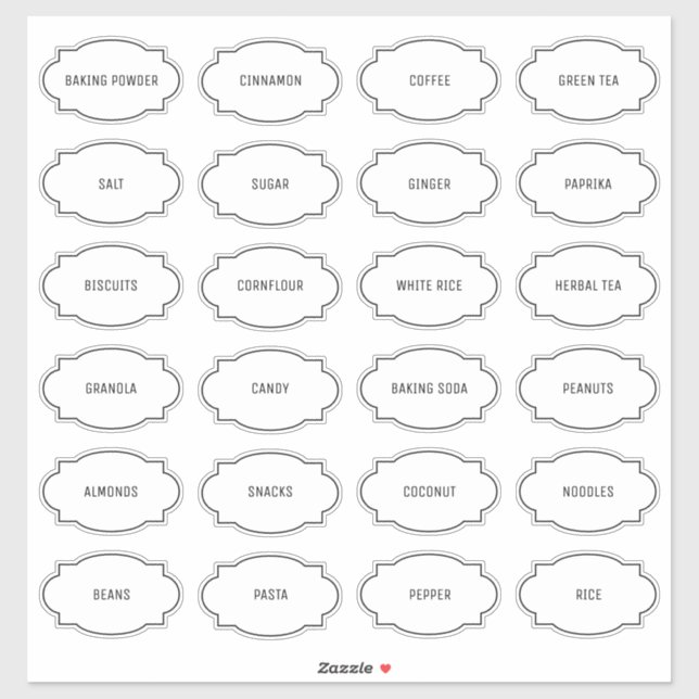 Modern etikett för anpassat köksfönster (Ark)