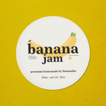 Modern etikett för bananmarmalad