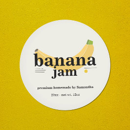 Modern etikett för bananmarmalad