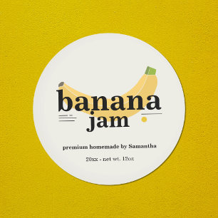 Modern etikett för bananmarmalad