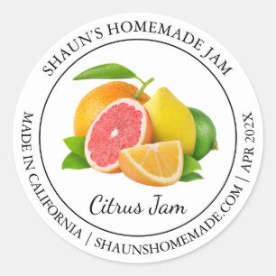 Modern etikett för blandat citrus Sylt