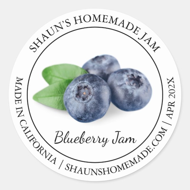 Modern etikett för Blueberry Sylt (Framsida)
