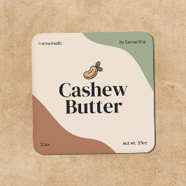 Modern etikett för cashewnsmör