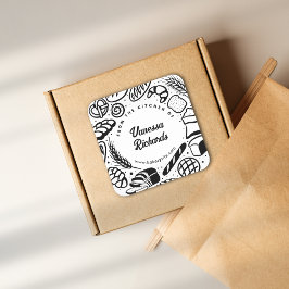 Modern etikett för Gräns-köksköket i Black Bakery