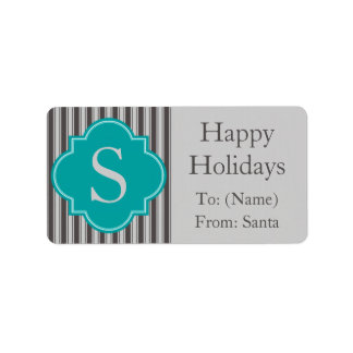 Modern etikett för julklapp i Helgdag Märkre Adressetikett