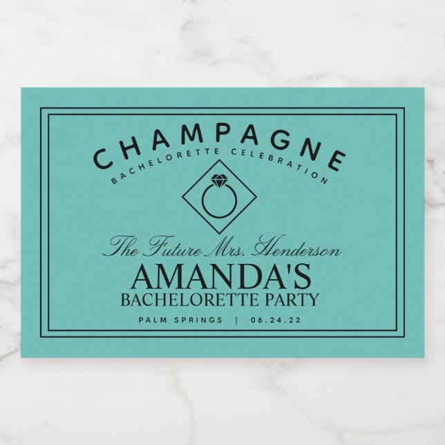 Modern etikett för mini-gnistrande bröllopsfest (Enkel etikett)