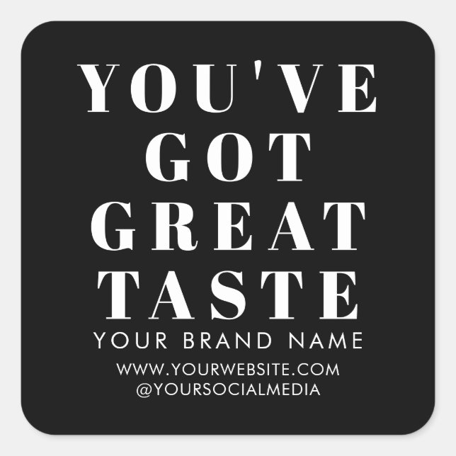 Modern etikett för svarta lådor (Framsida)