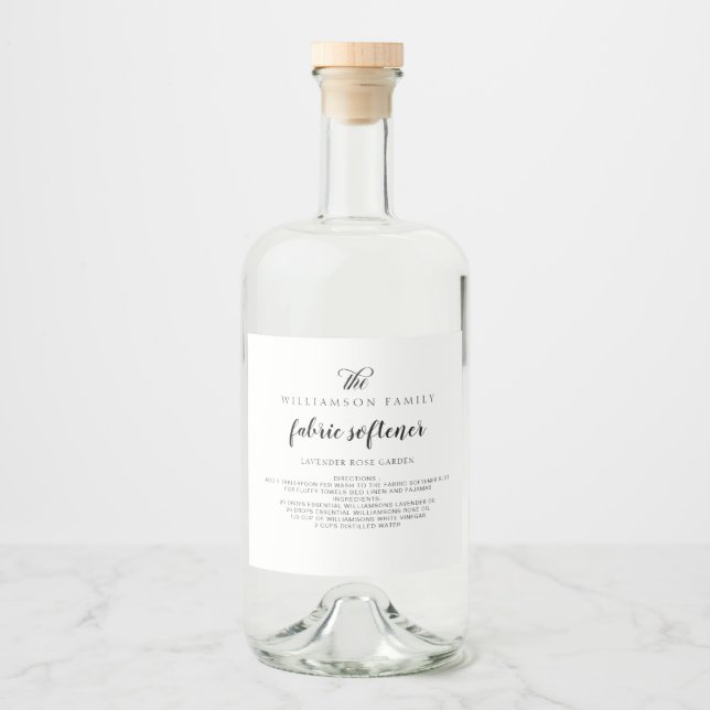 Modern etikett för svartvit produktlagring (Framsida)