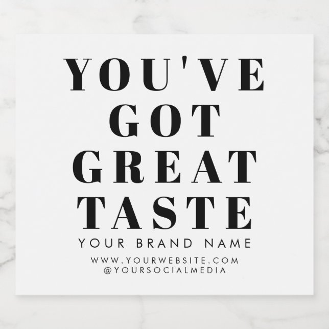 Modern etikett för vit kartong (Enkel etikett)