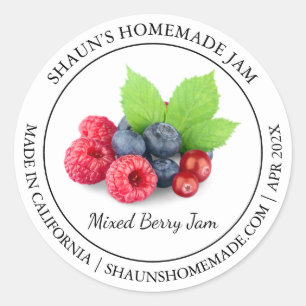 Modern etikett med blandad berry Sylt