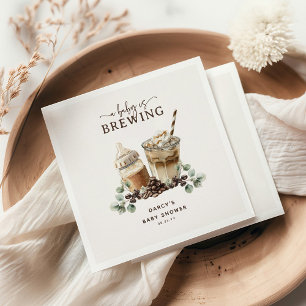 Modern 'Ett barn bryggs' Kaffe Baby Shower Pappersservett