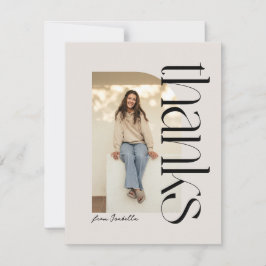 Modern, ett foto studenten tack kort