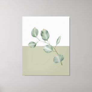 Modern Eucalyptus Colorblock Quad Panels Canvastryck