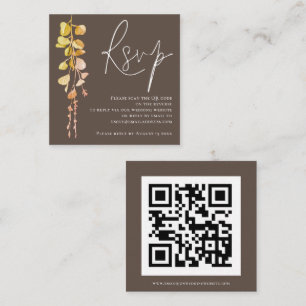 Modern Eucalyptus Earthy Tone QR Code Bröllop OSA Tilläggskort