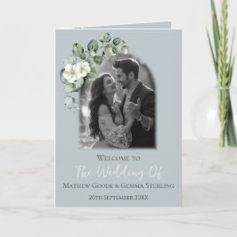 Modern Eucalyptus Foldat-Bröllopsprogram Program