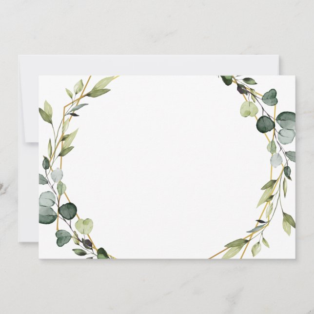 Modern Eucalyptus Foliage Wandeans Ram Boho Anteckningskort (Framsida)