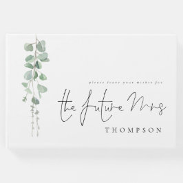 Modern Eucalyptus Future Mrs Bridal Shower Gästböcker