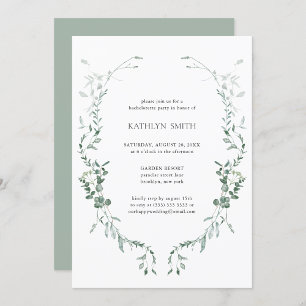 Modern Eucalyptus Greenery Bachelorette Party Inbjudningar