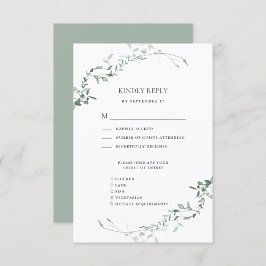Modern Eucalyptus Greenery Elegant Garden Wedding OSA Kort
