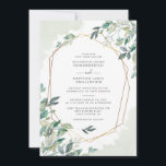 Modern Eucalyptus Greenery Guld Geometric Bröllop Inbjudningar<br><div class="desc">Skapa din egen botaniska löv bröllopsinbjudan med vår moderna eucalyptus geometriska ram-vattenfärgsmall. Perfekt för höst- eller vinterbröllop</div>