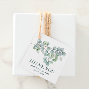 Modern Eucalyptus Greenery Tack Bröllop Twine Gåvor Etiketter