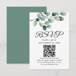Modern Eucalyptus Greenery Wedding OSA Kort