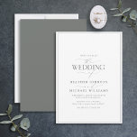 Modern Eucalyptus Grönt Calligraphy Bröllop Inbjudningar<br><div class="desc">Trendig, elegant och modern, denna enkla, minimalistiska eukalyptus-grönt och den vita typografin bröllop-design har "Bröllopen av" i modern kalligrafi och Serif-text som det viktigaste designkännetecknet och baseras på vår bästsäljande möhippa inbjudan. Kortets baksida har en eukalyptus grönt struktur. Kontaktdesigner för matchande produkter. Tack så mycket för att ni stöder vårt...</div>