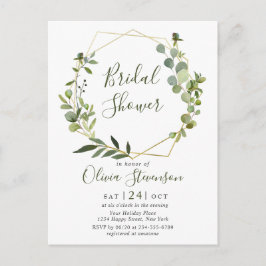 Modern Eucalyptus Inbjudningskort för möhippan-kor