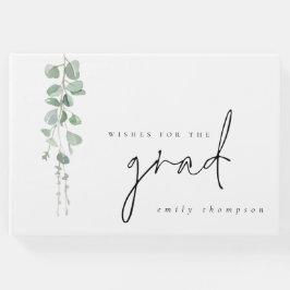 Modern Eucalyptus Önskemål för Grad Studenten Gästböcker