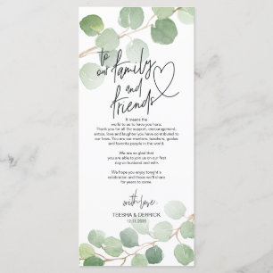 Modern eucalyptus Ställe-inställning - tackkort Program