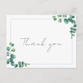 Modern Eucalyptus Tack Baby Shower Vykort