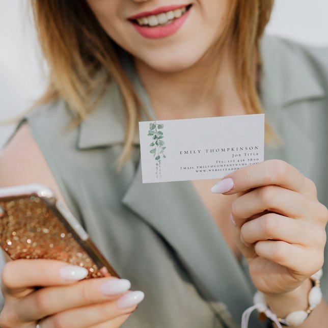 Modern eukalyptus Botaniskt yrke Visitkort (Skapare uppladdad)