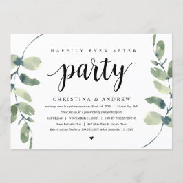 Modern eukalyptus, Bröllop Elopement Firande Inbjudningar
