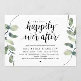 Modern Eukalyptus, Bröllopsrepetition Middag Inbjudningar