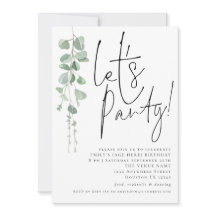 Modern eukalyptus gör att Party kan bli födelsedag