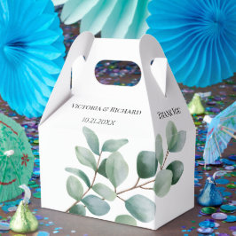 Modern Eukalyptus Grönska Bröllop Presentaskar