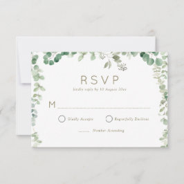 modern eukalyptus grönska RSVP-kort OSA Kort