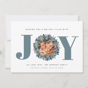 Modern eukalyptus Photo Typography-julkort Kort