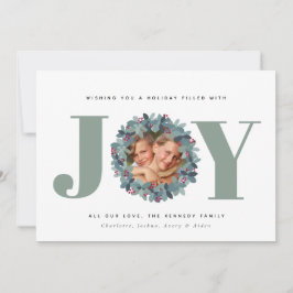 Modern eukalyptus Photo Typography-julkort Kort